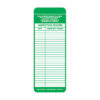 VTG-901-0 Green Scaffolding Tag Released for Access, designed for industrial equipment checks, with sections for date and competent person information.
