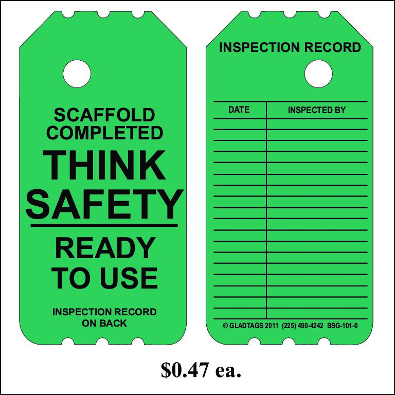 GP Green 3X6 Laminated Tags