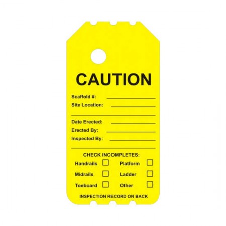 Basic Laminated Tags | Scaffolding Tags | GLADTAGS