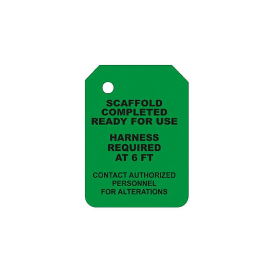 G-105-0-FRONT gladtags wide format green scaffolding safety tagged inserts