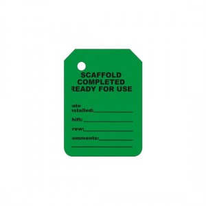 G-106-0-FRONT gladtags wide format green scaffolding safety tagged inserts