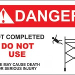Danger Not Completed Tag - Gladtags Scaffold and Safety Tags