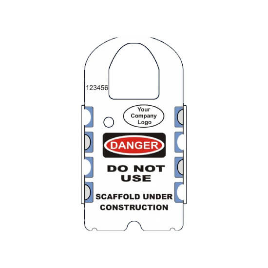 H-101-0-front of gladtags wide customizable scaffolding safety tagged holders