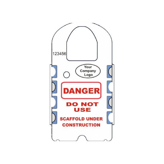 H-102-0-front of gladtags wide customizable scaffolding safety tagged holders