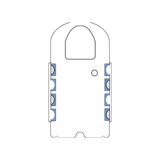 H-104-0 back of gladtags wide customizable scaffolding safety tagged holders