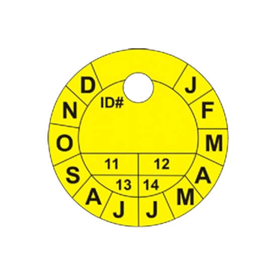 HT-R-0 ROUND YELLOW HARNESS INSPECTION TAG | Scaffolding ...