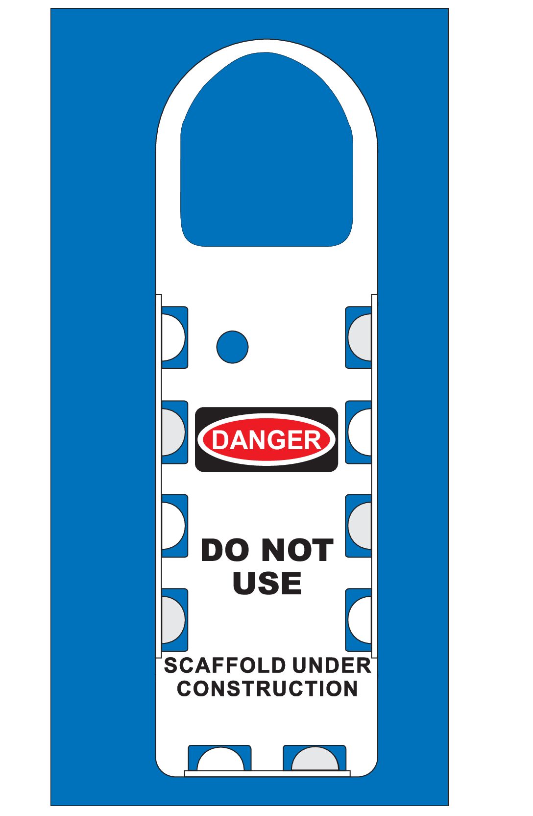 Narrow Scaffold Tag Holder Danger Do Not Use Two Colored – NH-101-0