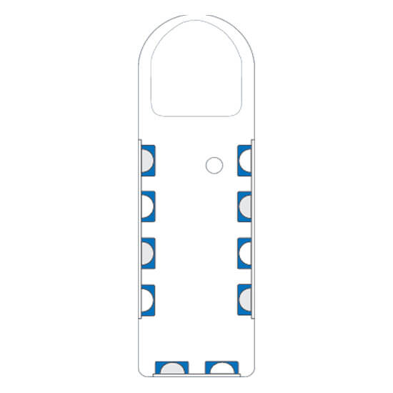 NH-101-Back of gladtags narrow scaffolding safety tagged caution and inspection holder
