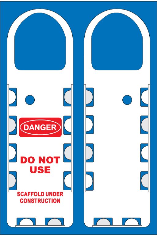Narrow Scaffold Tag Holder Danger Do Not Use Single Color – NH-104
