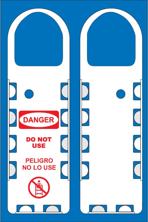 Narrow Scaffold Tag Holder Danger Do Not Use Bilingual – NH-106