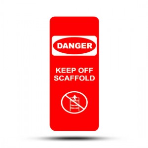 Scaffold Tag - VTR-103-0-FRONT RED KEEP OFF