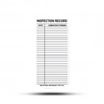 Scaffold Tag - VTW-101-0-FRONT INSPECTION RECORD
