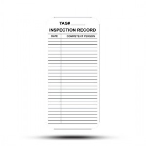 Scaffold Tag - VTW-102-0-FRONT INSPECTION RECORD