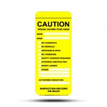 Scaffold Tag - VTY-107-0-FRONT YELLOW