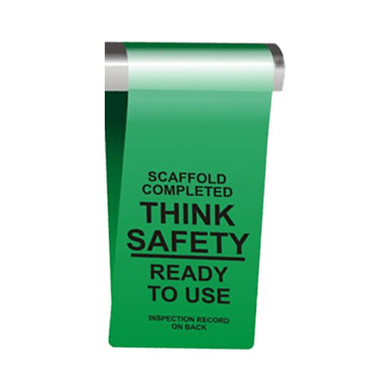 front of gladtags green scaffold safety wraptag