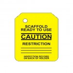 Scaffold Tag - Y-105-0-FRONT CAUTION YELLOW